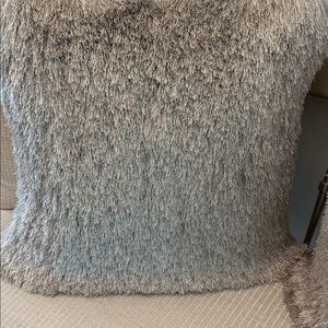 2 Luxurious Gray/Taupe Throw Pillows